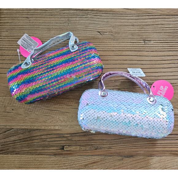 Children's Place Flip Sequin Sunglasses Case Bundle New - Picture 1 of 4
